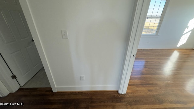 interior space featuring dark hardwood / wood-style floors