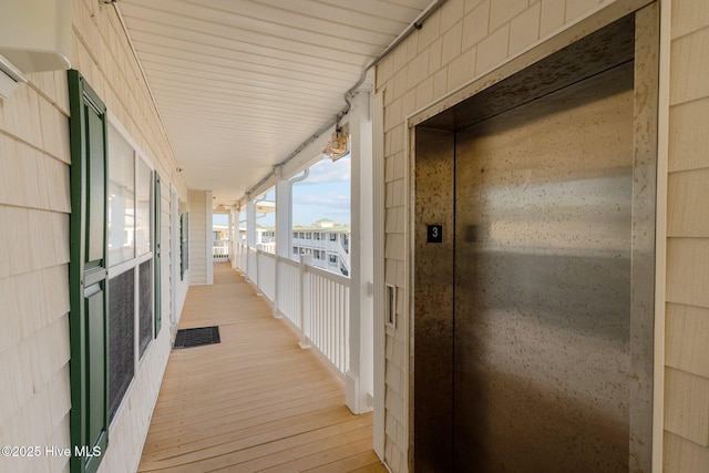 balcony with elevator