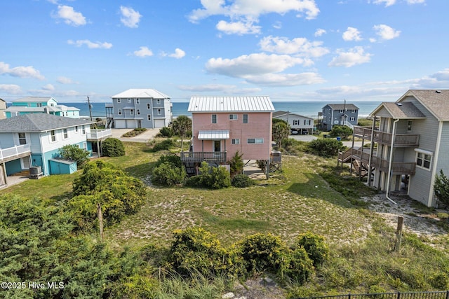 1903 Emerald Dr, Emerald Isle, NC 28594 - rear view of property with a water view