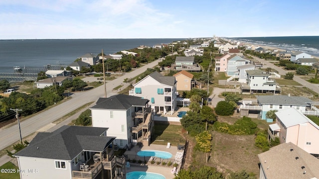 1903 Emerald Dr, Emerald Isle, NC 28594 - aerial view of residential area with a pool area and a nearby body of water