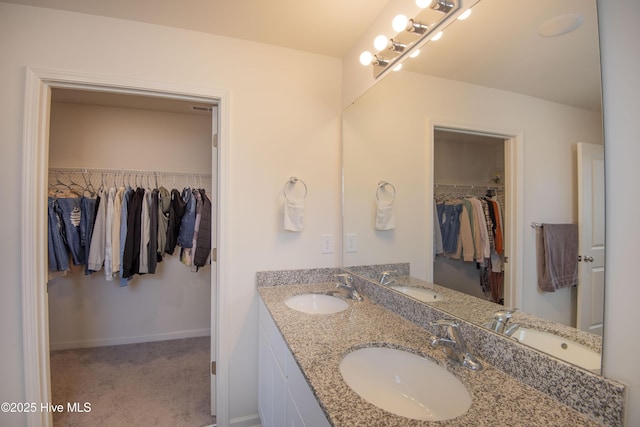 bathroom with vanity