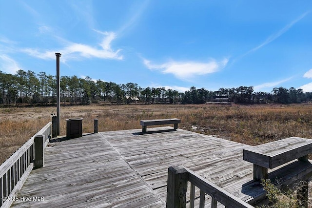 view of dock area