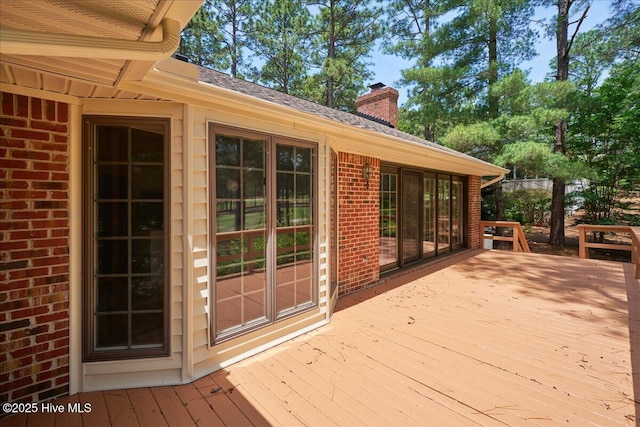 111 Forest Square Ln, West End, NC 27376 - view of wooden terrace