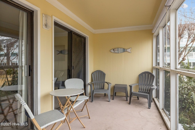 view of sunroom / solarium