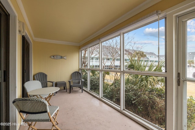 view of sunroom