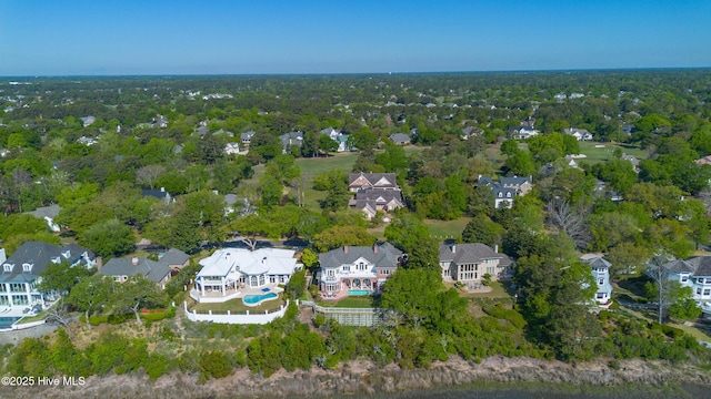 drone / aerial view featuring a residential view