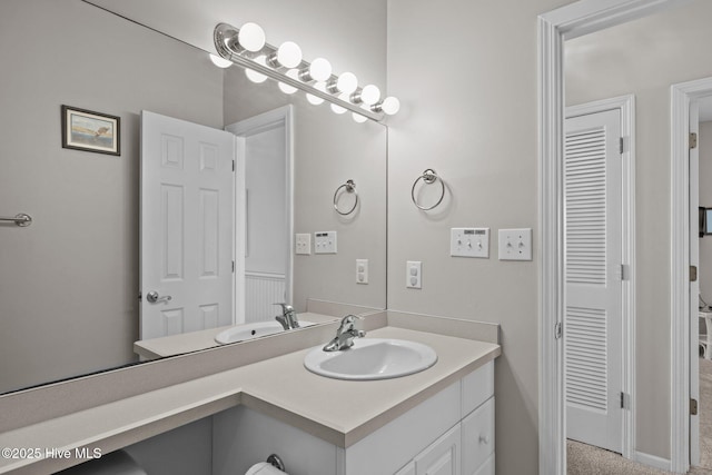 bathroom with vanity