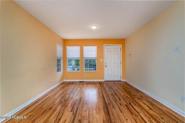 interior space with light hardwood / wood-style floors