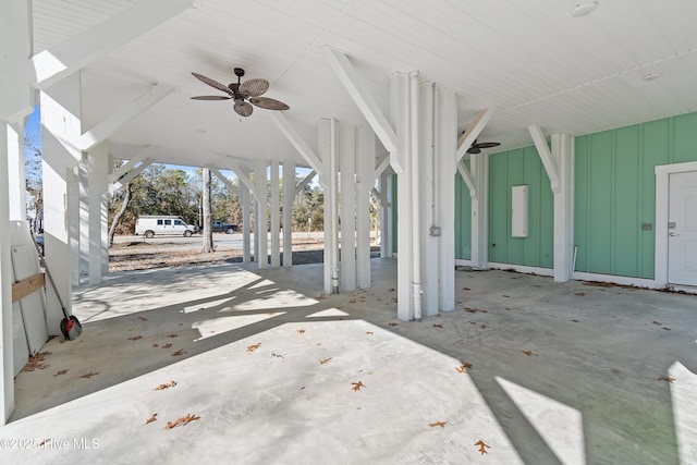 view of patio / terrace with ceiling fan