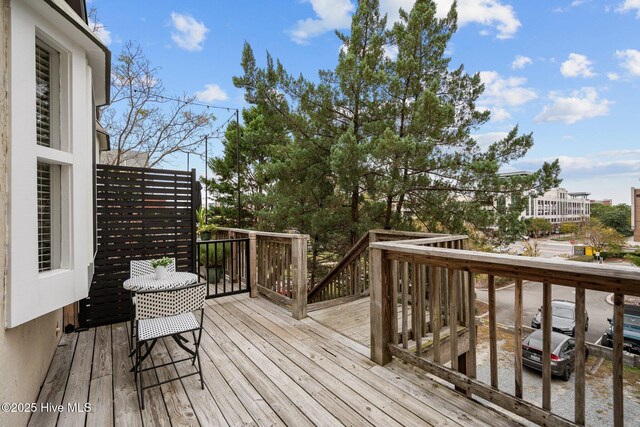 view of wooden deck