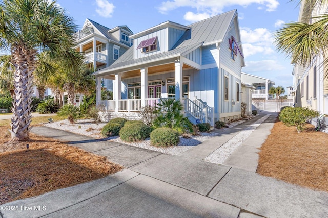 view of front of property with a porch