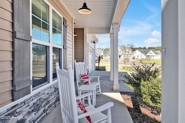 view of patio featuring covered porch