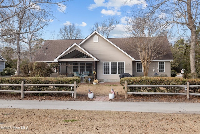 view of front of property featuring covered porch