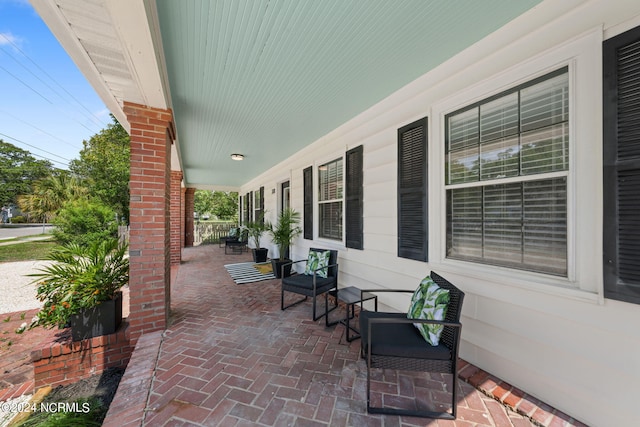 view of patio with covered porch