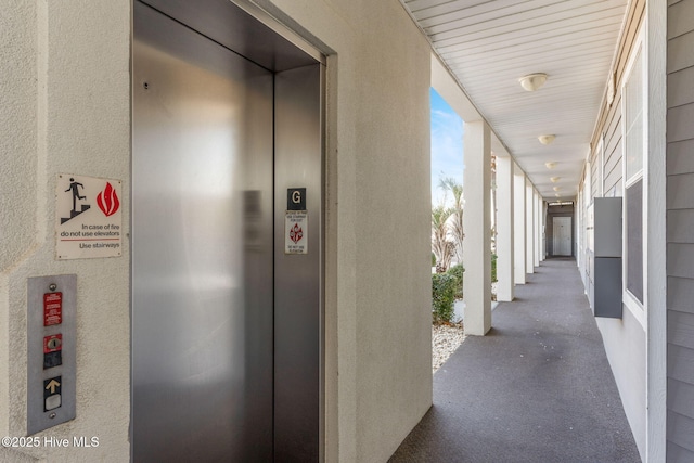 corridor with elevator