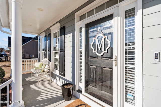 view of doorway to property