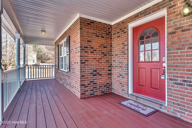 exterior space featuring covered porch