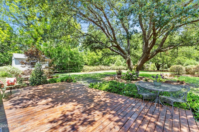 view of wooden deck