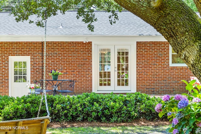 entrance to property with french doors