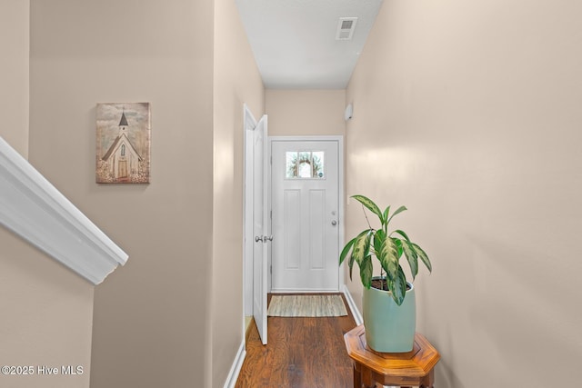 interior space featuring dark hardwood / wood-style floors