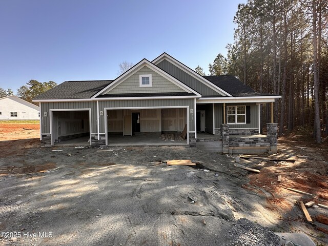 property under construction featuring a garage