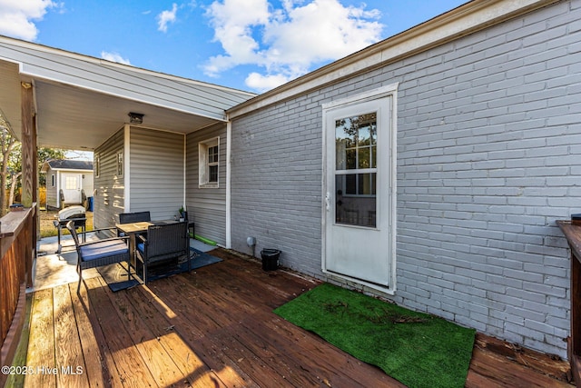 view of wooden deck