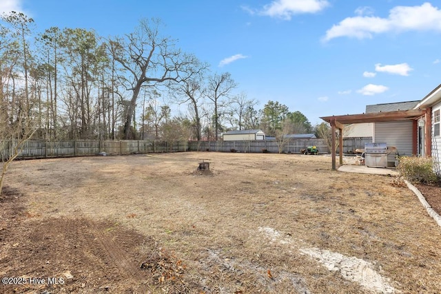 view of yard featuring a patio