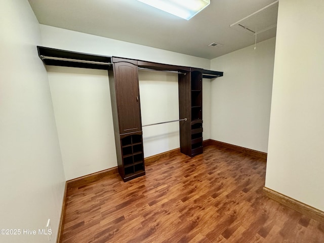 interior space with dark hardwood / wood-style flooring