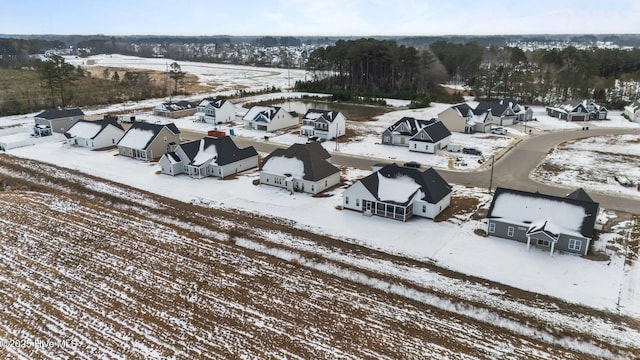 view of snowy aerial view