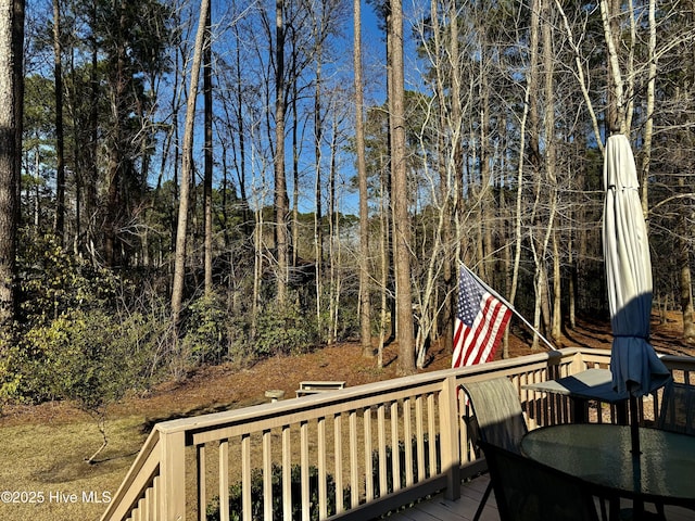 view of wooden terrace