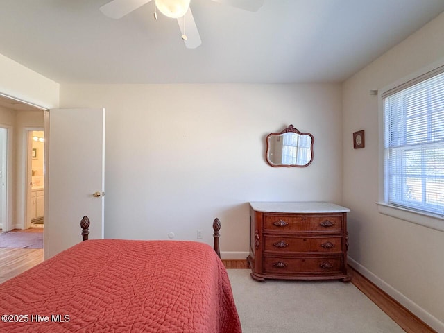 bedroom with ceiling fan