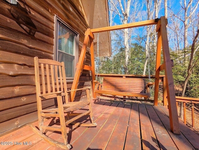 view of wooden deck