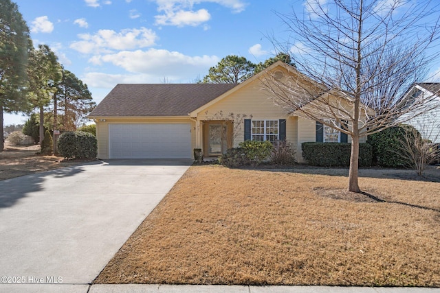 view of front facade with a garage