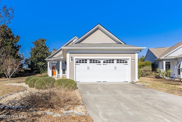 view of front facade featuring a garage