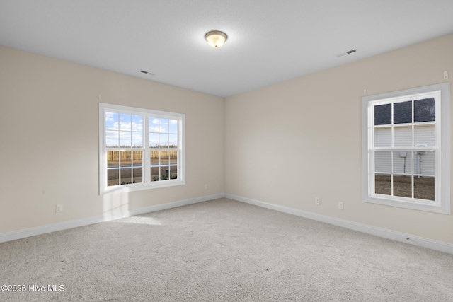 view of carpeted spare room