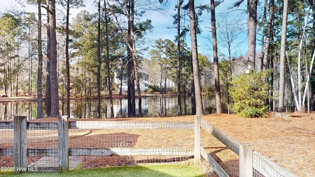 view of yard featuring a water view