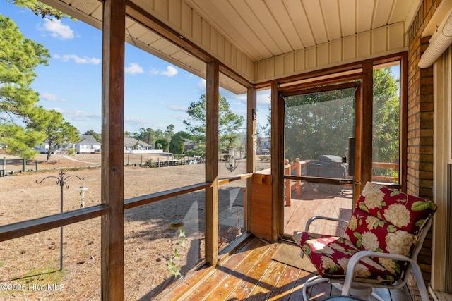 view of sunroom