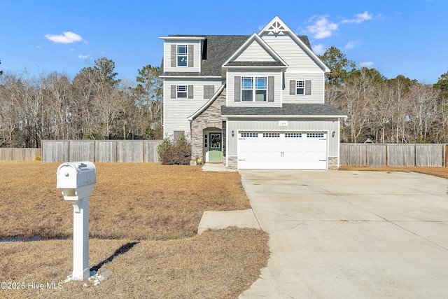 view of front of home featuring a garage