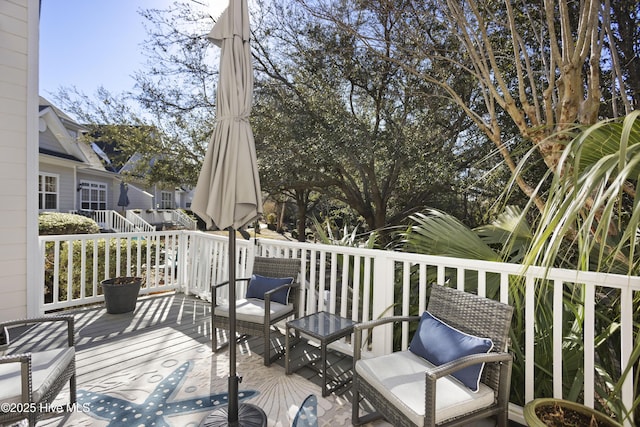 view of wooden deck