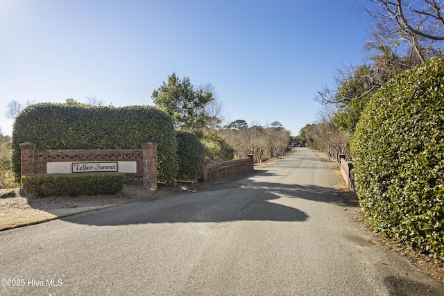 view of street with a rural view