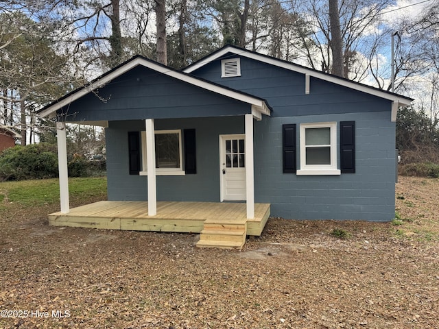 view of bungalow-style house