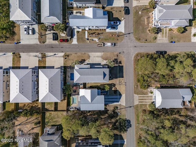 aerial view with a residential view