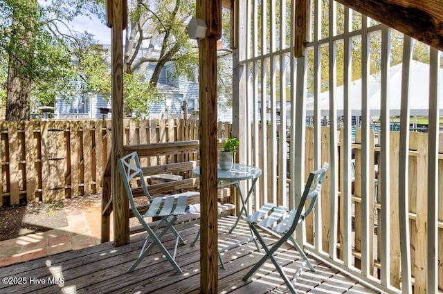 view of wooden deck