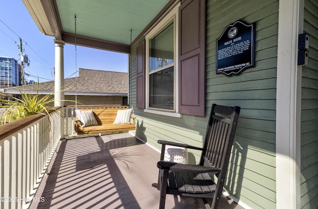 balcony with covered porch