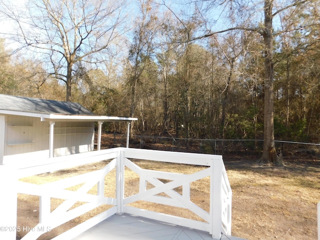 view of gate with fence