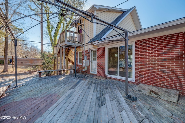 view of wooden deck