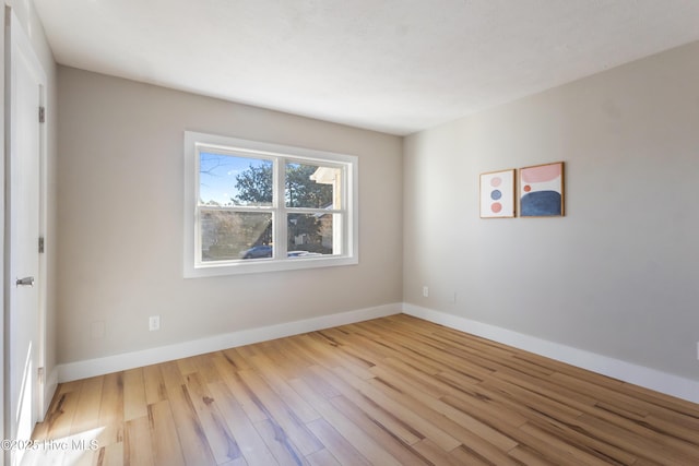 empty room featuring light hardwood / wood-style flooring