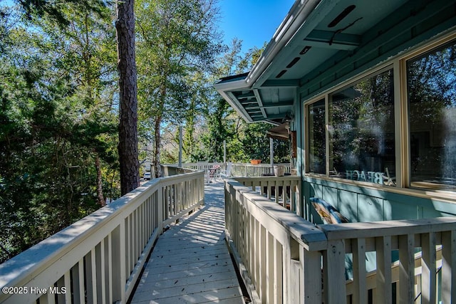 114 White Ash Dr, Pine Knoll Shores, NC 28512 - view of wooden deck