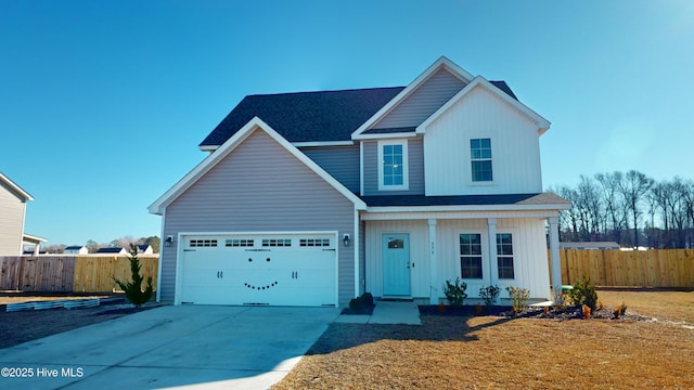 view of front of home featuring a garage