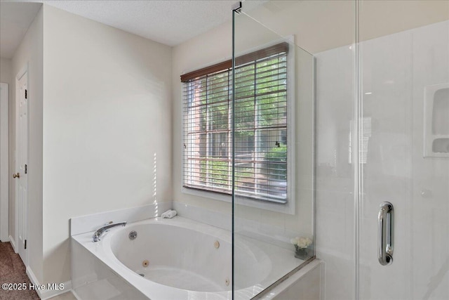 6 Elmhurst Pl, Pinehurst, NC 28374 - full bath with plenty of natural light, a jetted tub, and a stall shower